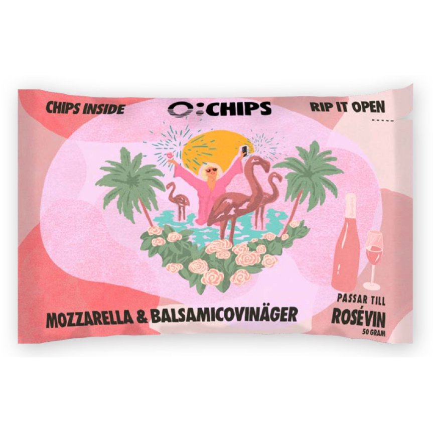 Chips til Rosévin – Mozzarella og Balsamico 50 g