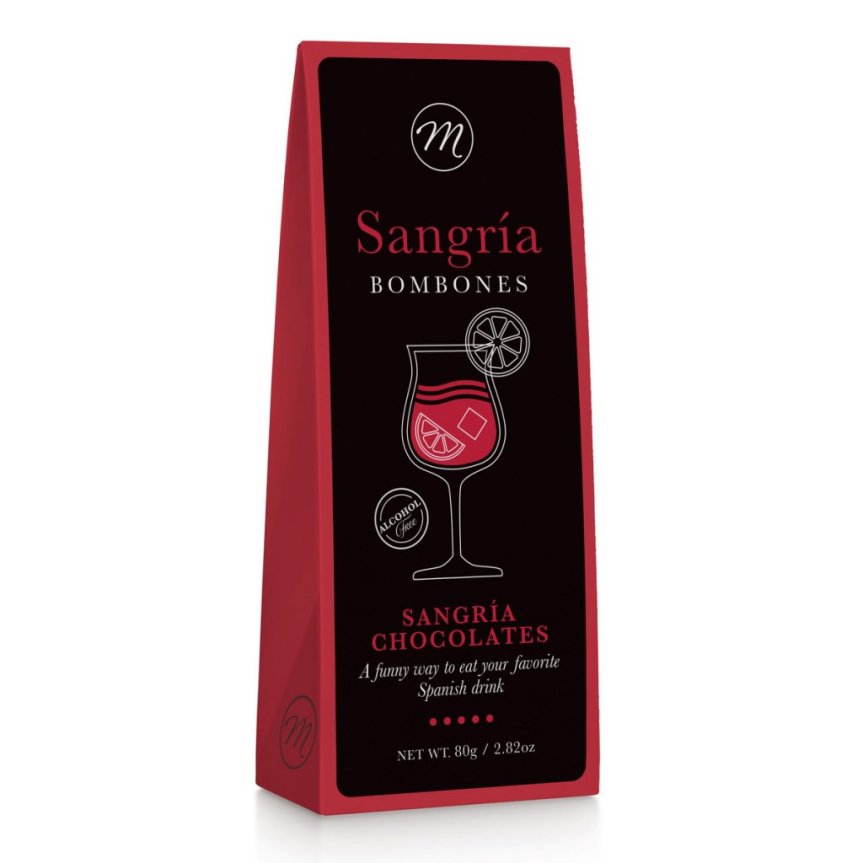 Sangria Vino Praline med hvid chokolade & appelsin 80 g