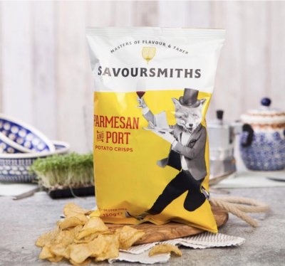 Savoursmiths chips - parmesan og port 40 g