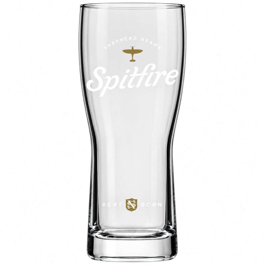 Zoom billede af Spitfire ølglas pint
