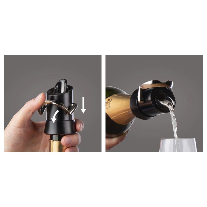 Zoom billede af Champagneprop med skænketud – Sort
