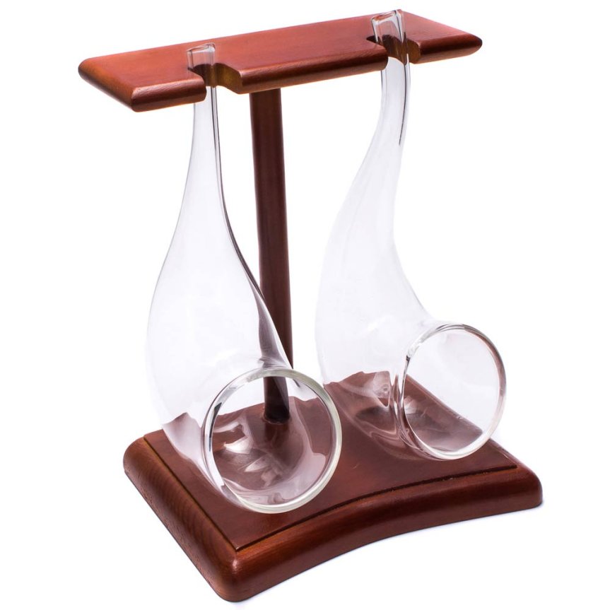 Zoom billede af Vinology Pipe Sippers med træ står