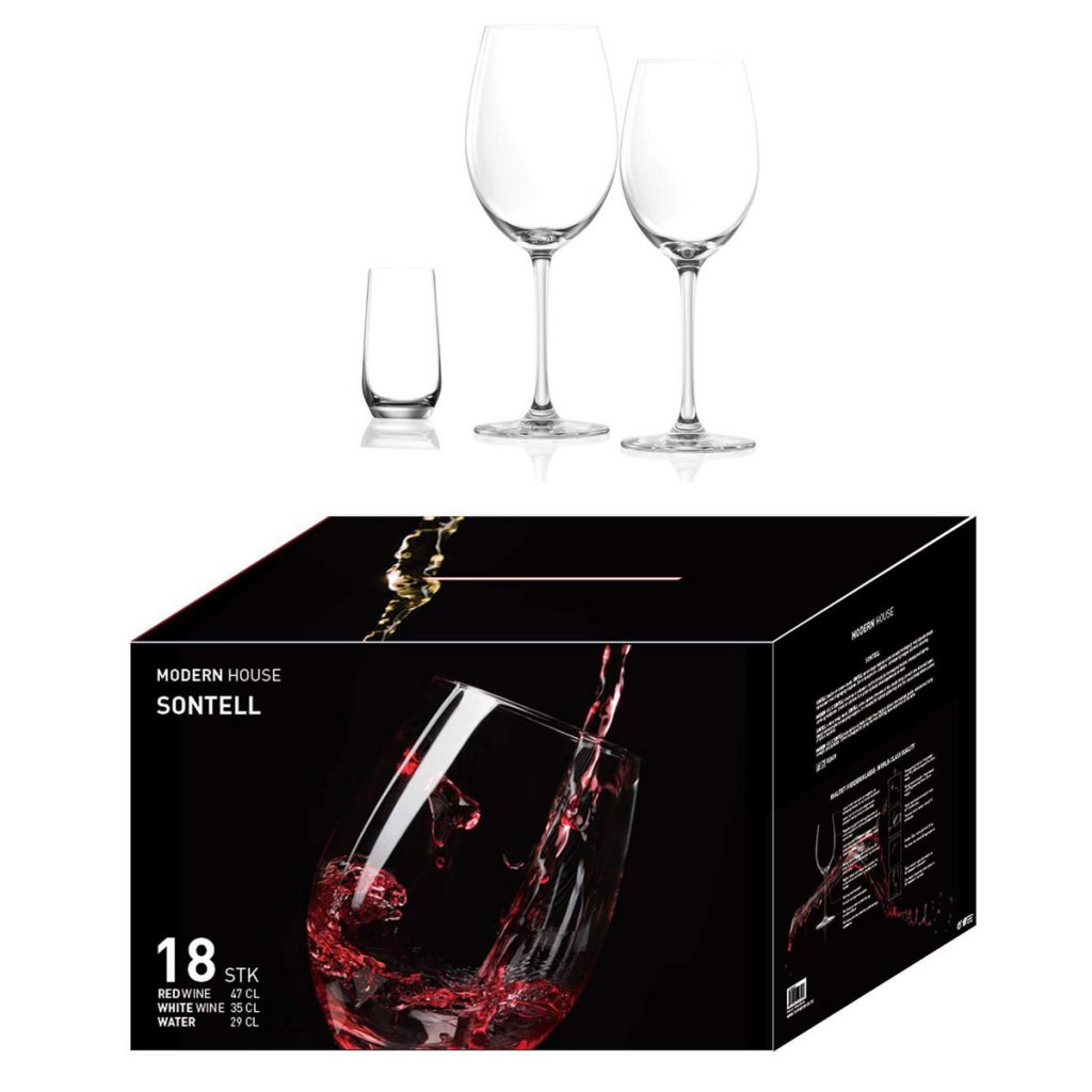 Vinsæt Sontell 18 glas Modern House